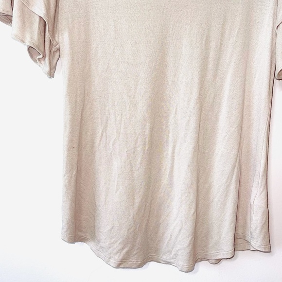 Maurices 24/7 Light Pink Strappy Front Flutter Sleeve Top Small Women’s - Picture 5 of 9